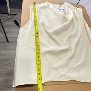 NWT TEREA 4X Women's Sienna Cowl Neck Draped Top in Gardenia Off White Color‎ thumbnail 9