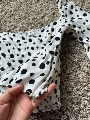 Reformation Polka Dot Long Sleeve Top thumbnail 3