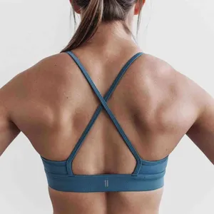 NoBull Women Matte High Neck Sports Bra Unpadded Teal Blue Stretch Size XS NWOT thumbnail 2