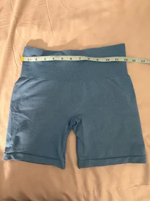 NVGTN Seamless Light Blue High-Waisted Bike Shorts thumbnail 4