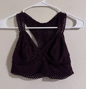 aerie Lace Bralette – Plum thumbnail 1