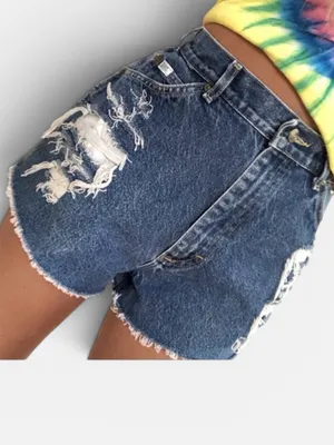 Lee | vintage hand distressed jean shorts thumbnail 2