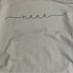 Nana‎ Sweatshirt Beige M Women Graphic Casual Gift Cozy Comfortable Soft Grandma thumbnail 5