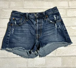 Levi’s 501 Button Fly Denim Shorts Size 25 thumbnail 1