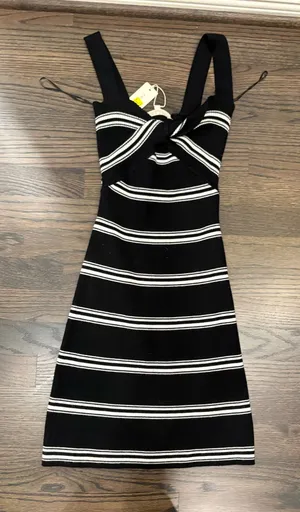 Copper Key Black and White Dress thumbnail 1