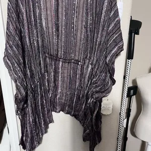 New Altar'd State Purple Multi knit Cardigan Kimono sweater textured sz M NWT thumbnail 5