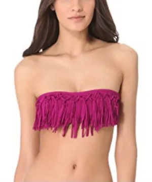 L*Space Fringe‎ Bandeau Bikini Top Fuschia thumbnail 1