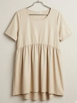 ZENANA Cream Babydoll Tunic thumbnail 1