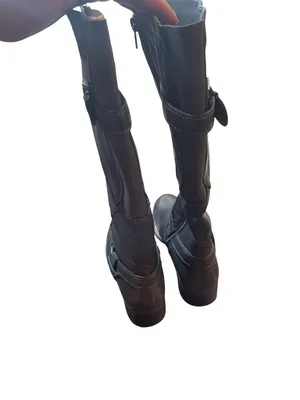 GH Bass Luciana wms brown faux leather below knee equestrian riding boots sz 8M thumbnail 11