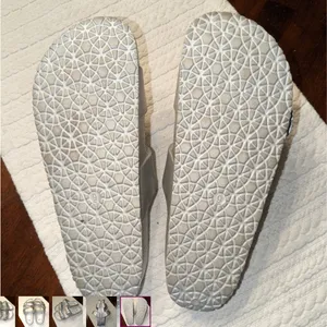 Shade & Shore Silver Slide Sandals Adjustable straps 8 Ladies new thumbnail 5