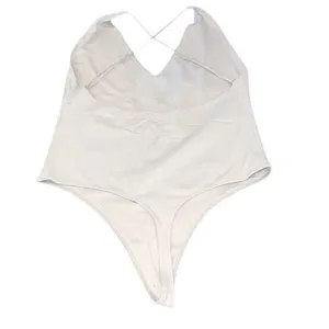 Aritzia Babaton Womens V-Neck Criss-Cross Back Sleeveless One-Piece Bodysuit Sto thumbnail 3
