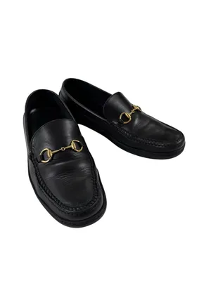 Gucci Horsebit Driving Loafers Black Leather Fits Mens US 8 Womens 9.5 thumbnail 4
