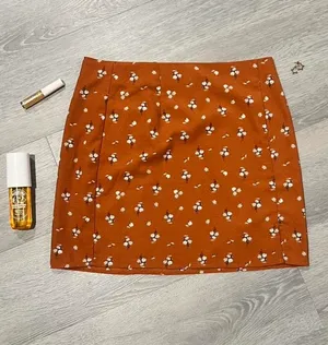 Orange Aeropostale Floral Pencil Skirt thumbnail 2