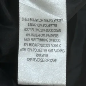 Calvin Klein Down Filled Jacket Coat Women's XL Tie Belt Zip Pockets‎ Black thumbnail 9