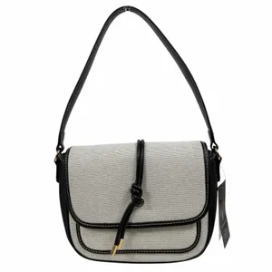 Nine West Birdi Canvas Shoulder Bag Crossbody Bag Black White thumbnail 3