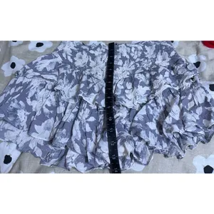 Mustard seed grey floral mini skirt thumbnail 5