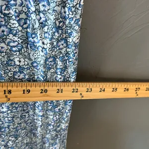JG Hook Vintage 90s Cottage‎ Blue Floral Mixed Coastal Cowgirl Maxi Dress M thumbnail 8
