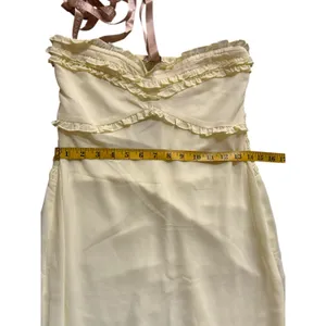 NWT - Meshki Olivette Strapless Chiffon Maxi Dress in Lemon Sherbert- Size M thumbnail 8