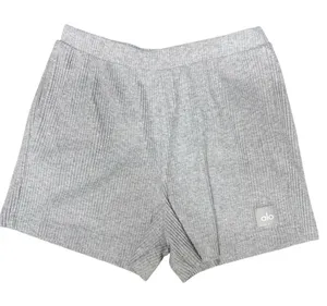Aloha Island Alo Yoga High-Waist Muse Shorts Athletic Heather Grey Women's Size‎ Large thumbnail 1
