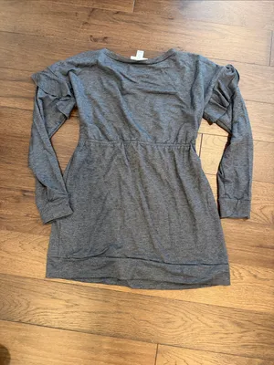 Motherhood Maternity Gray Long Sleeve Mini Dress Size Medium - C11-279 thumbnail 5