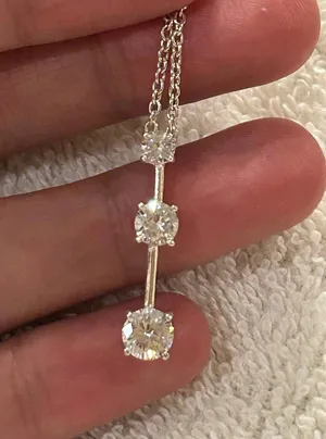 Necklace with pendant sterling silver 925 beautiful unique thumbnail 1