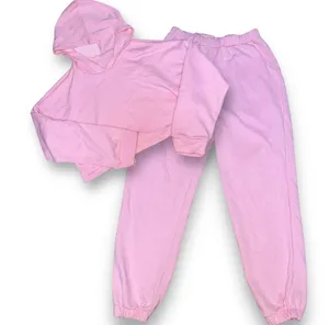 2 Piece Cropped Hoodie And Pants Sweatsuit thumbnail 1