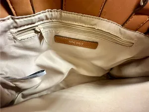 Nine West Black & Brown Signature Top-Handle Satchel thumbnail 7