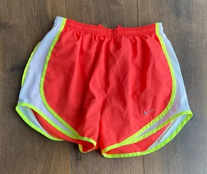 Nike Women’s Dri-FIT Tempo Running Shorts XS Bright Orange/Pink Neon Trim thumbnail 1