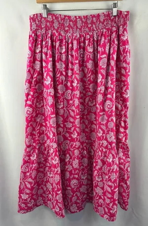 Women’s Destination 365 Large Hot Pink Paisley Maxi Dress thumbnail 1