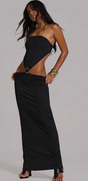 Black strapless dress Size M thumbnail 1