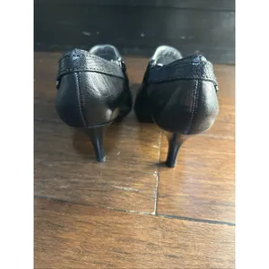 Anne Klein Iflex Black Leather Ankle Booties Boots Women's Size 6M Witchy thumbnail 4