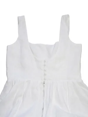 NWT Reformation Bucatini in White Linen Sleeveless Tank Tiered Dress 10 thumbnail 10