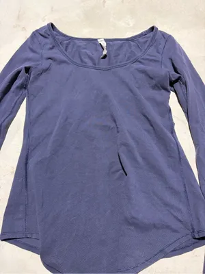 Lululemon Long Sleeve Scoop Neck Top navy 6 thumbnail 2
