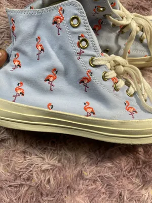 Converse Chuck Taylor All Star 70 Hi Flamingos Canvas Hi-Tops Blue Chili thumbnail 3