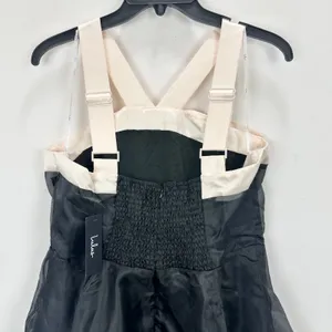 Lulus Black Tiered Organza Midi Dress Ivory Bow Sleeveless Party Cocktail XL NWT thumbnail 9