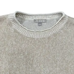 J. Crew‎ Size Small Marled Knit Crewneck Sweater Tan Cream Long Sleeve Coastal thumbnail 2