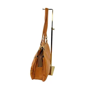 *Vintage BJ Leather Shoulder Bag Brown Leather Top Handle Boho Festival Coastal thumbnail 8