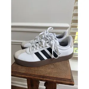 Adidas VL Court 3.0 Sneakers White Black Women’s $80 9 thumbnail 4
