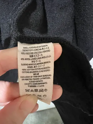 Free People Wool Blend Hood Asymetric Black Jacket Sz L thumbnail 11