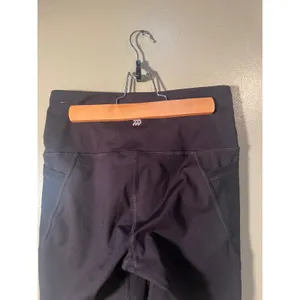 All In Motion Women's Sz Small Bike Shorts Black Mesh Hem Side Pockets High Rise thumbnail 7