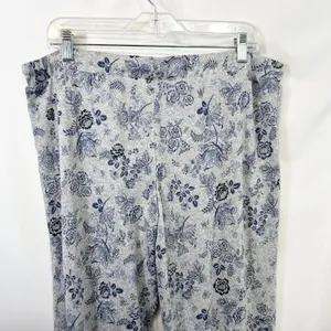 Lucky Brand XL‎ Pajama Set Gray Blue Floral Toile Short Sleeve Loungewear 727 thumbnail 15