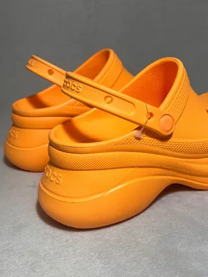 CROCS Siren Platform Clogs Orange Women's Size 7 Chunky Heel Y2K Sandals Comfort thumbnail 10