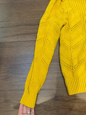 LOFT Women's Mustard Yellow Knit Sweater Size Small - C19-107 thumbnail 4