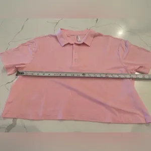 FABLETICS Boxy Short-Sleeve Polo Orchid‎ Pink Large NWOT thumbnail 15