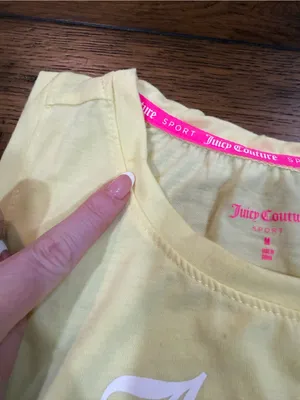 Juicy Couture Yellow Tank with Pink Logo Trim thumbnail 5