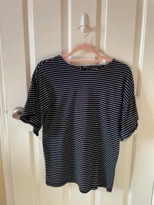 Banana Republic Navy Blue Tie Top thumbnail 1