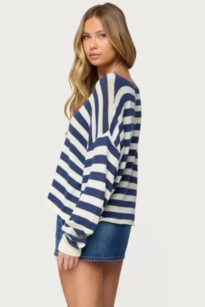 Edikted Anney Oversized Striped Sweater thumbnail 4