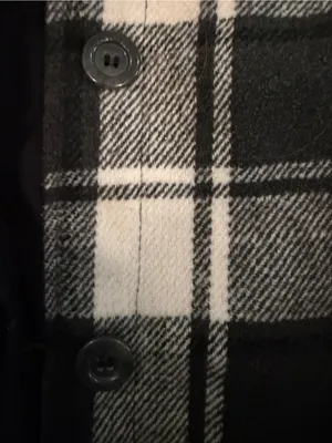 Garage Women’s Black & White Plaid Shacket -Size Medium thumbnail 4