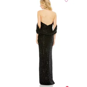 Mac Duggal Sequined Draped Sleeveless Keyhole Cowl‎ Back Gown Women's 2 thumbnail 2