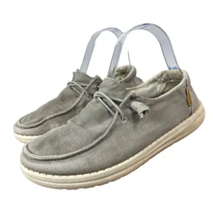 Hey Dude Wendy Chambray Light Grey Slip On Shoe Women's Size 6 thumbnail 1